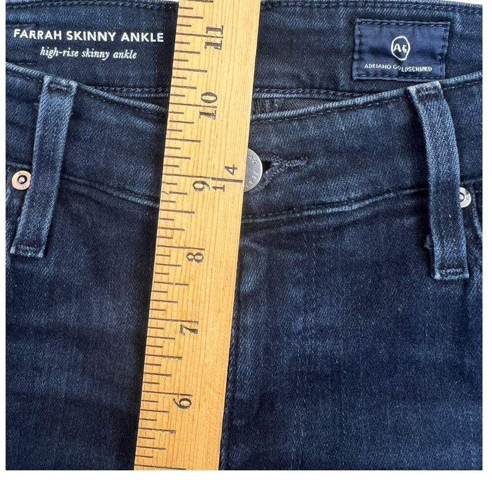 AG Farrah Skinny Ankle Jeans High Rise Denim Dark Wash - 27 - Picture 9 of 12